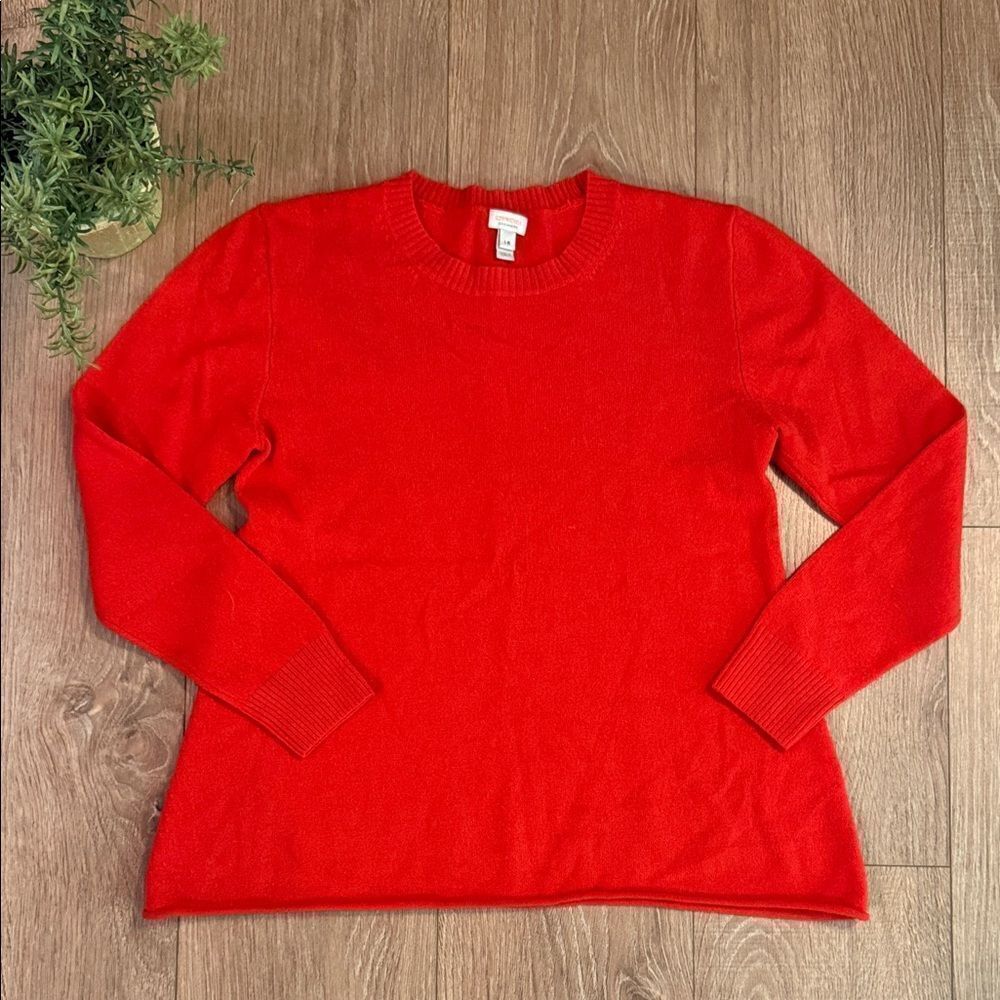 CREWCUTS 100% CASHMERE SWEATER SIZE 16 EUC RED